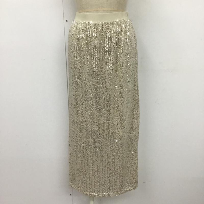 ダブル シー WC スカート ロングスカート WC23SP04-L0013 スパンコールロングスカート タイトスカート ストレッチロングスカート FREE 無地 銀 / シルバー /  レディース USED 古着 中古 10104608