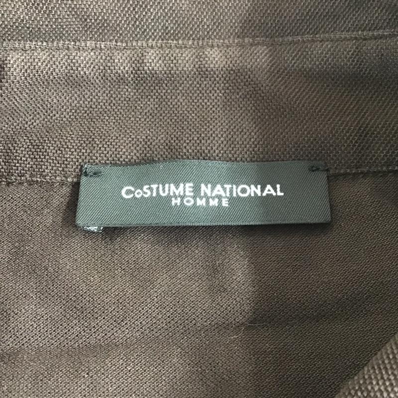 コスチュームナショナル CoSTUME NATIONAL ポロシャツ 長袖 S 無地 茶 / ブラウン /  メンズ USED 古着 中古 10104611