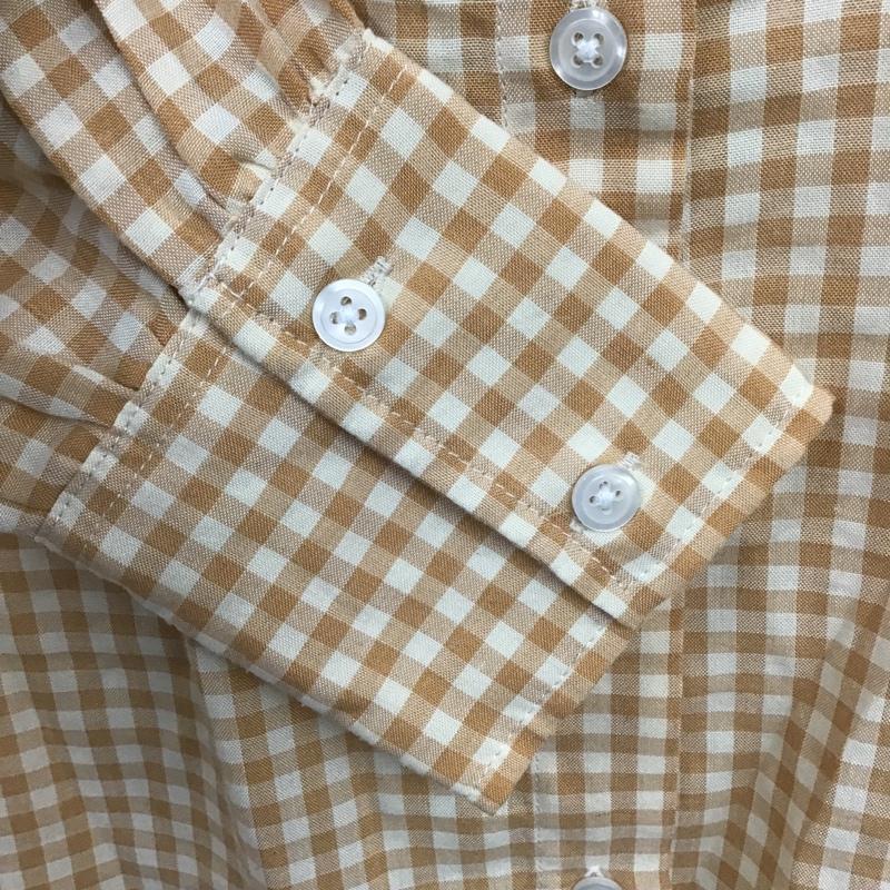 ビームス BEAMS シャツ、ブラウス 長袖 長袖シャツ ギンガムチェックシャツ セーラーカラーシャツ FREE チェック 白 / ホワイト / X 橙 / オレンジ /  レディース USED 古着 中古 10104618