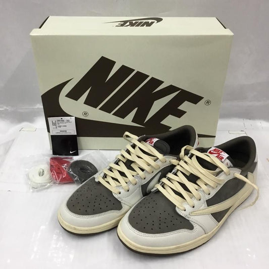 ナイキ NIKE スニーカー スニーカー DM7866-162 AIR JORDAN 1 LOW OG SP TRAVIS SCOTT CACTUS JACK 29cm 箱有 29.0cm ロゴ、文字 アイボリー / アイボリー / X 茶 / ブラウン / X 赤 / レッド /  メンズ USED 古着 中古 10104635
