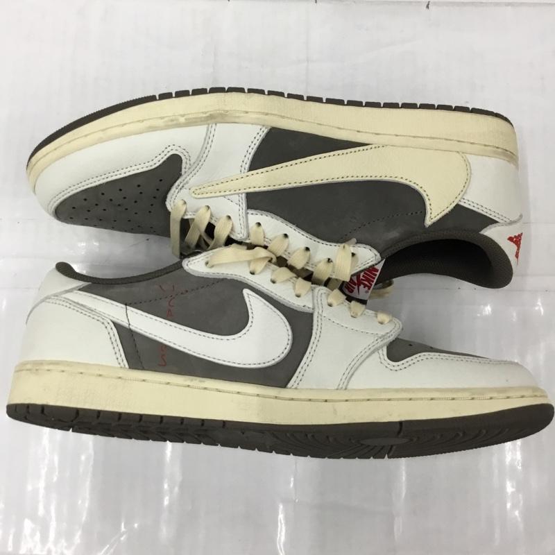 ナイキ NIKE スニーカー スニーカー DM7866-162 AIR JORDAN 1 LOW OG SP TRAVIS SCOTT CACTUS JACK 29cm 箱有 29.0cm ロゴ、文字 アイボリー / アイボリー / X 茶 / ブラウン / X 赤 / レッド /  メンズ USED 古着 中古 10104635