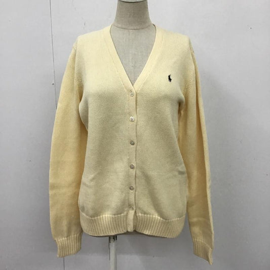 ラルフローレン RALPHLAUREN カーディガン 長袖 LL 無地 オフホワイト / オフホワイト /  レディース USED 古着 中古 10104647