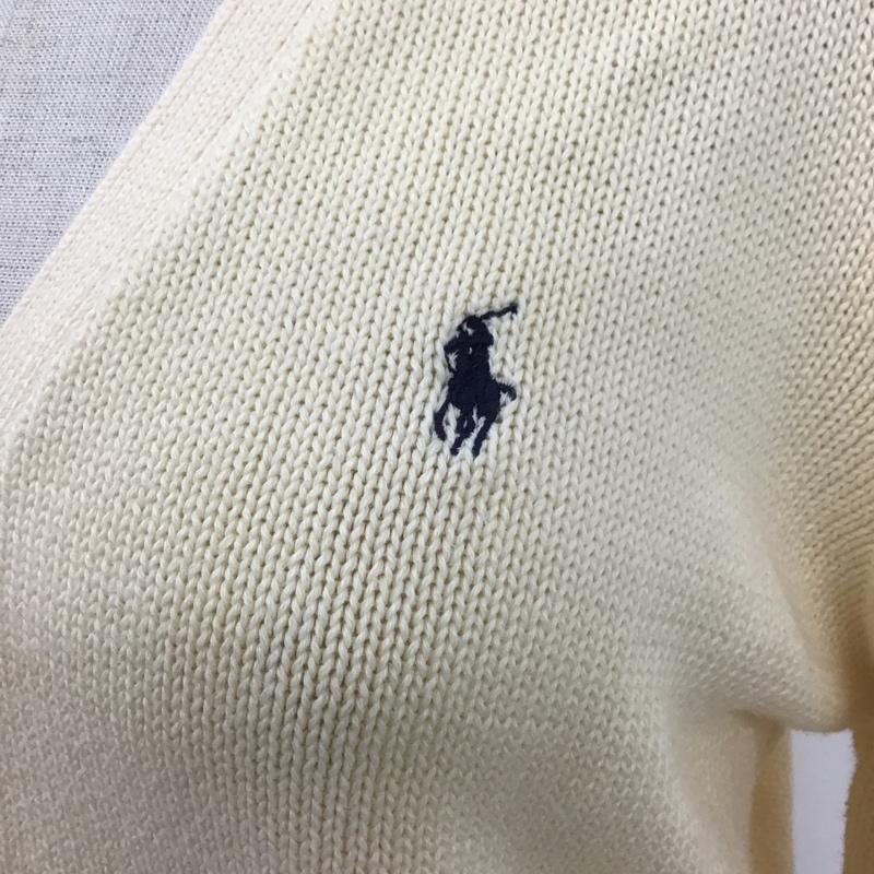 ラルフローレン RALPHLAUREN カーディガン 長袖 LL 無地 オフホワイト / オフホワイト /  レディース USED 古着 中古 10104647