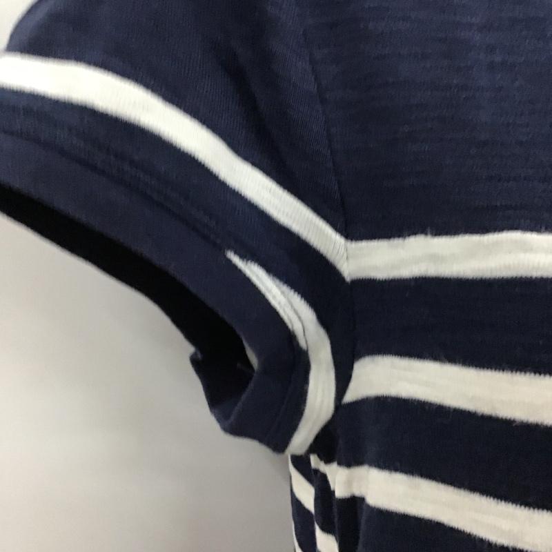 ラルフローレン RALPHLAUREN ワンピース ロングスカート 半袖ロングワンピース ボーダーワンピース 肩編みロングワンピ S ボーダー柄 白 / ホワイト / X 紺 / ネイビー /  レディース USED 古着 中古 10104648