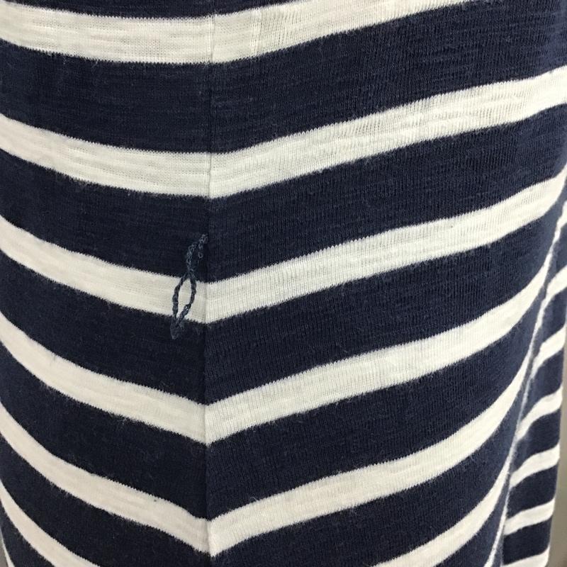 ラルフローレン RALPHLAUREN ワンピース ロングスカート 半袖ロングワンピース ボーダーワンピース 肩編みロングワンピ S ボーダー柄 白 / ホワイト / X 紺 / ネイビー /  レディース USED 古着 中古 10104648