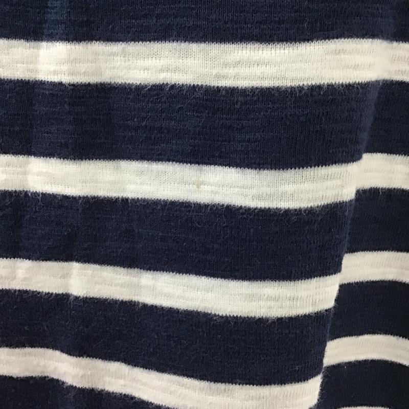 ラルフローレン RALPHLAUREN ワンピース ロングスカート 半袖ロングワンピース ボーダーワンピース 肩編みロングワンピ S ボーダー柄 白 / ホワイト / X 紺 / ネイビー /  レディース USED 古着 中古 10104648