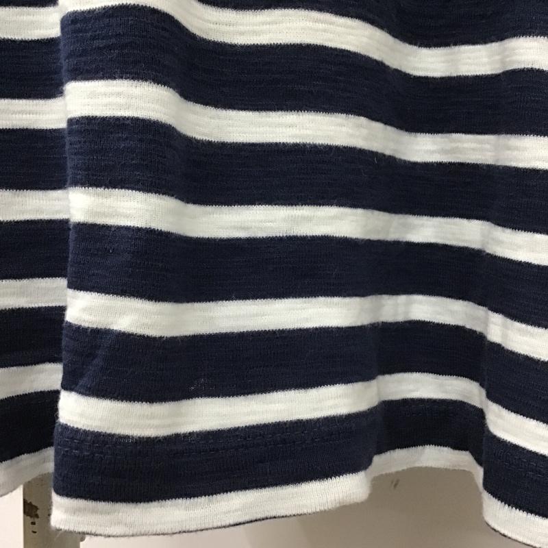 ラルフローレン RALPHLAUREN ワンピース ロングスカート 半袖ロングワンピース ボーダーワンピース 肩編みロングワンピ S ボーダー柄 白 / ホワイト / X 紺 / ネイビー /  レディース USED 古着 中古 10104648