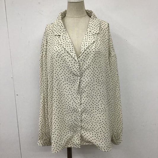 レイカズン Ray Cassin シャツ、ブラウス 長袖 長袖シャツ カラーシャツ ドット柄シャツ カジュアルシャツ FREE ドット 白 / ホワイト / X 黒 / ブラック /  レディース USED 古着 中古 10104652