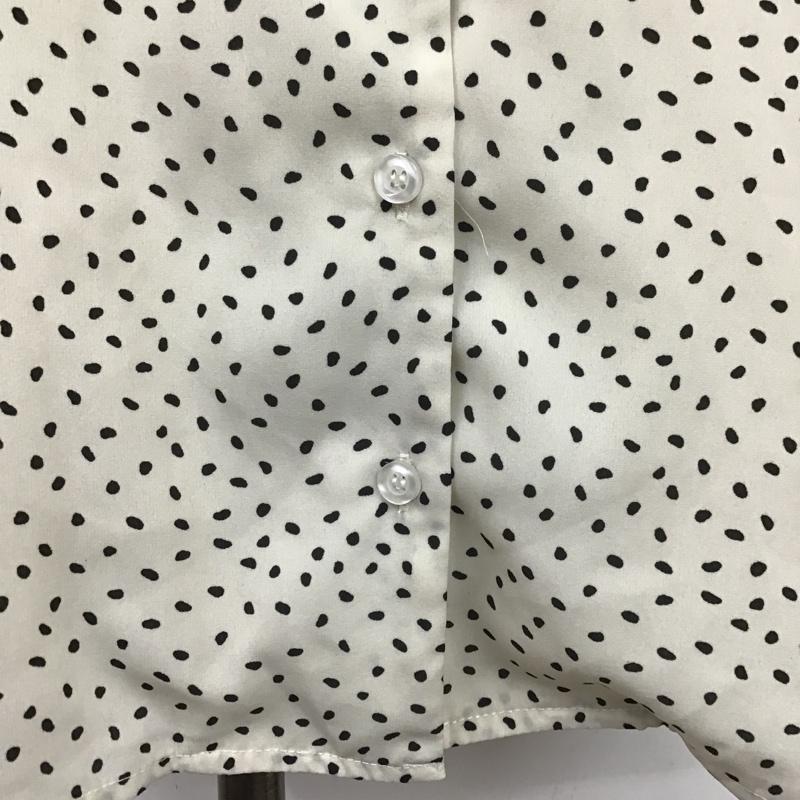 レイカズン Ray Cassin シャツ、ブラウス 長袖 長袖シャツ カラーシャツ ドット柄シャツ カジュアルシャツ FREE ドット 白 / ホワイト / X 黒 / ブラック /  レディース USED 古着 中古 10104652