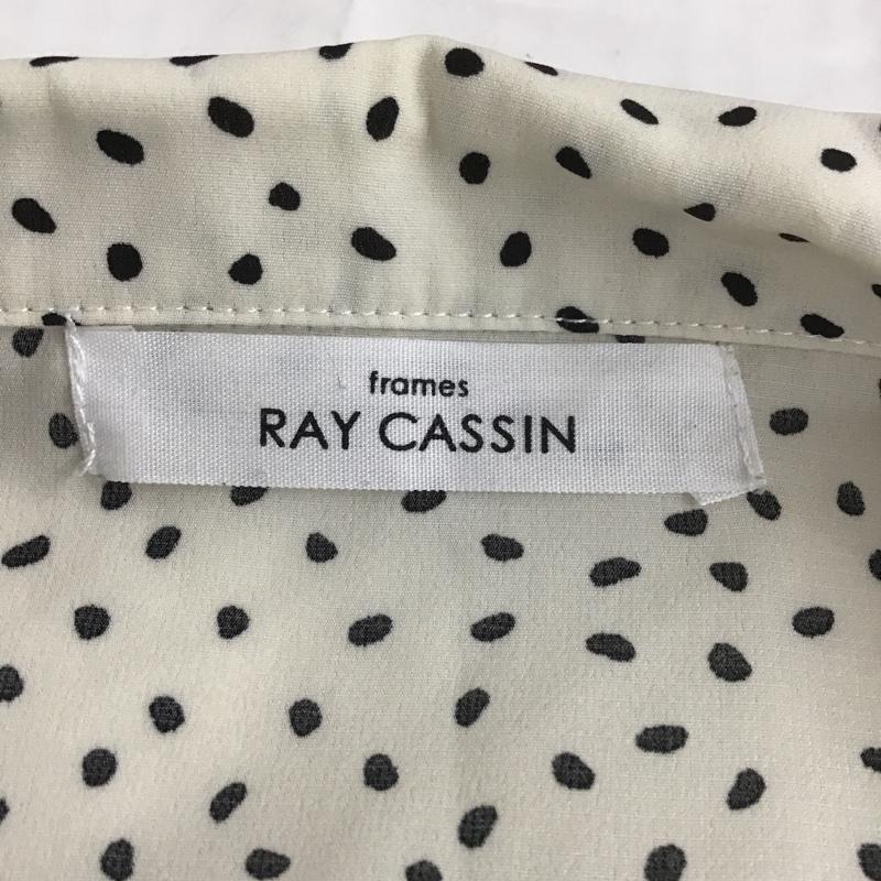 レイカズン Ray Cassin シャツ、ブラウス 長袖 長袖シャツ カラーシャツ ドット柄シャツ カジュアルシャツ FREE ドット 白 / ホワイト / X 黒 / ブラック /  レディース USED 古着 中古 10104652