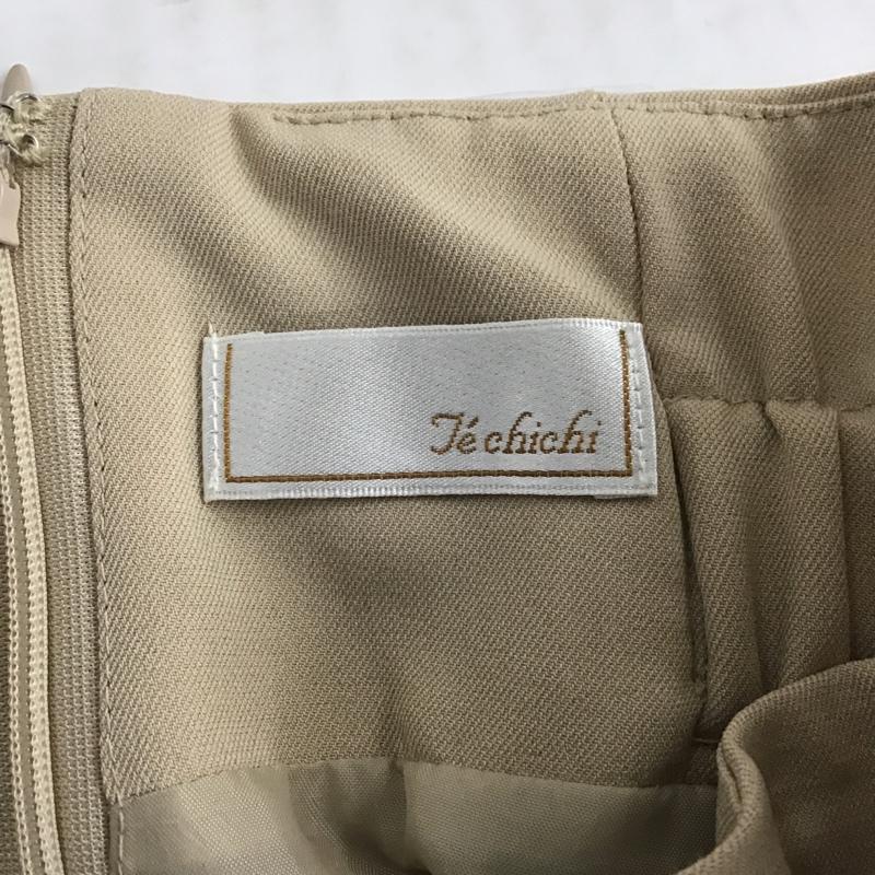 テチチ Te chichi スカート ひざ丈スカート LNR-1504623 フロント釦スカート フレアスカート カジュアルスカート M 無地 ベージュ / ベージュ /  レディース USED 古着 中古 10104665