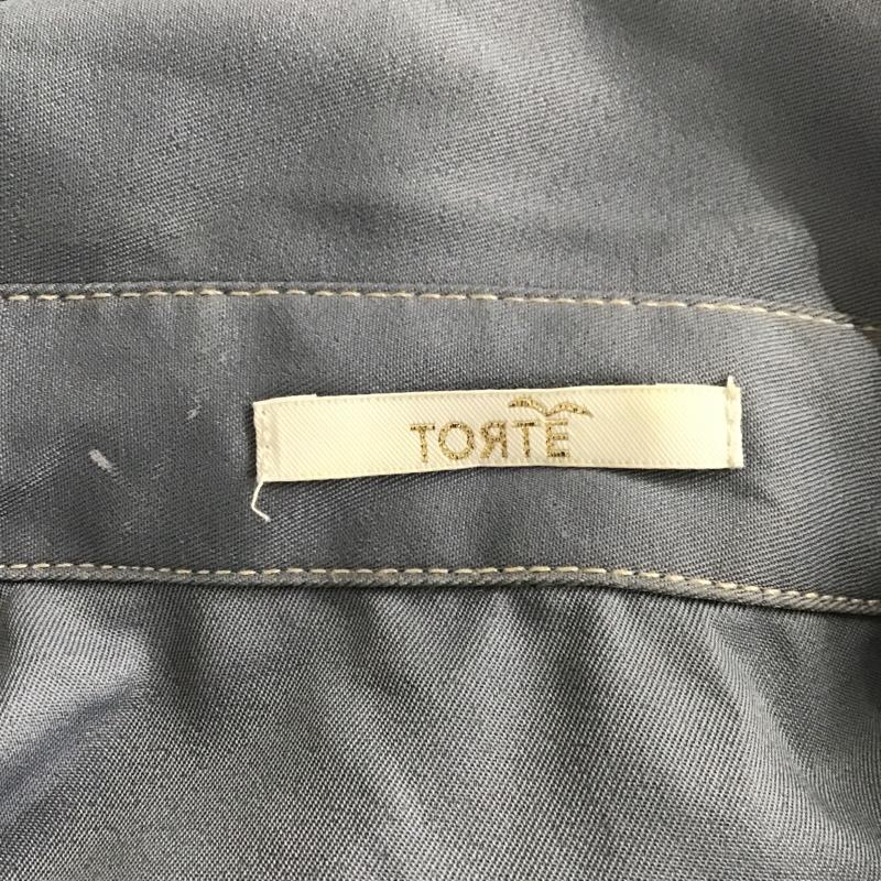 トルテ TORTE ワンピース ロングスカート 半袖ロングワンピース 前開ウエスト切り替えワンピース カラーロングワンピース M 無地 水色 / ライトブルー /  レディース USED 古着 中古 10104682