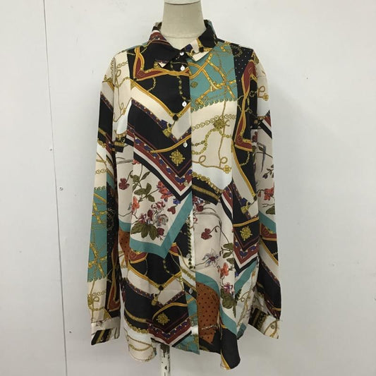 ザラベーシック ZARA BASIC シャツ、ブラウス 長袖 長袖シャツ カラーシャツ プリント総柄シャツ 長袖カットソー L プリント X 総柄 マルチカラー / マルチカラー /  レディース USED 古着 中古 10104685