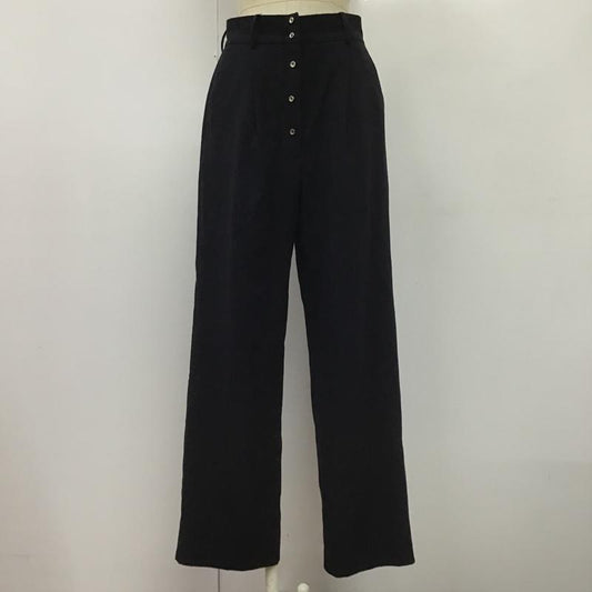 サニーレーベルアーバンリサーチ Sonny Label URBAN RESEARCH パンツ スラックス LA96-24T002 フロントボタンパンツ FREE 無地 紺 / ネイビー /  レディース USED 古着 中古 10104693