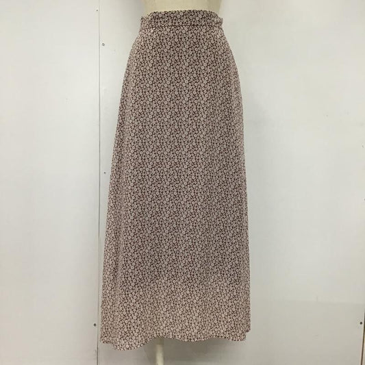 イング INGNI スカート ロングスカート ロングスカート フレアスカート プリーツスカート 花柄スカート M 総柄 X 花柄 白 / ホワイト / X 茶 / ブラウン /  レディース USED 古着 中古 10104695