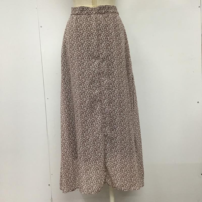 イング INGNI スカート ロングスカート ロングスカート フレアスカート プリーツスカート 花柄スカート M 総柄 X 花柄 白 / ホワイト / X 茶 / ブラウン /  レディース USED 古着 中古 10104695