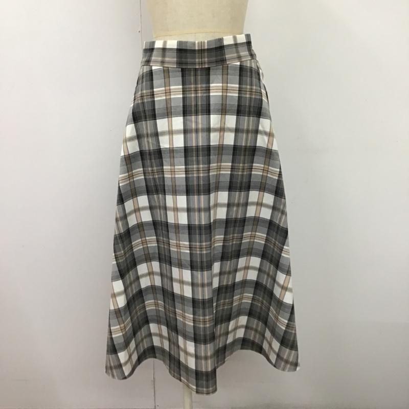 グローバルワーク GLOBAL WORK スカート ロングスカート チェック柄 フレア M チェック マルチカラー / マルチカラー /  レディース USED 古着 中古 10104696