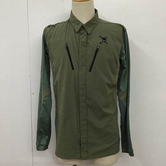 オークリー OAKLEY シャツ、ブラウス 長袖 432863JP スカルシェルターBD 長袖 シャツ L 無地 カーキ / カーキ /  メンズ USED 古着 中古 10104711