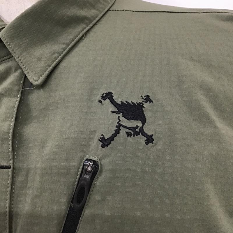 オークリー OAKLEY シャツ、ブラウス 長袖 432863JP スカルシェルターBD 長袖 シャツ L 無地 カーキ / カーキ /  メンズ USED 古着 中古 10104711