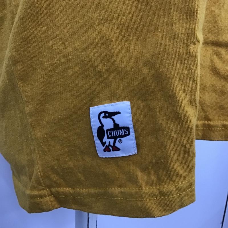 チャムス CHUMS Tシャツ 半袖 半袖カットソー プリントTシャツ クルーネックカットソー M プリント マスタード / マスタード /  レディース USED 古着 中古 10104731