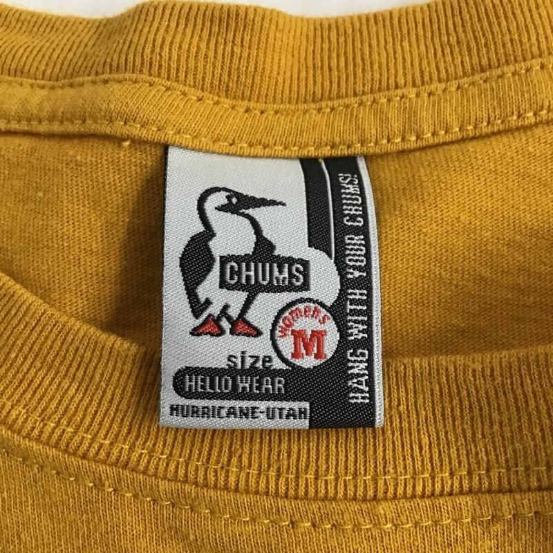 チャムス CHUMS Tシャツ 半袖 半袖カットソー プリントTシャツ クルーネックカットソー M プリント マスタード / マスタード /  レディース USED 古着 中古 10104731