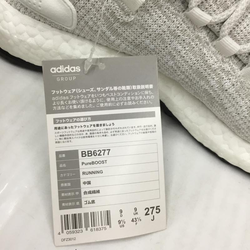 アディダス adidas スニーカー スニーカー BB6277 Pure BOOST 27.5cm 箱有 27.5cm ロゴ、文字 白 / ホワイト / X 灰 / グレー /  メンズ USED 古着 中古 10104736