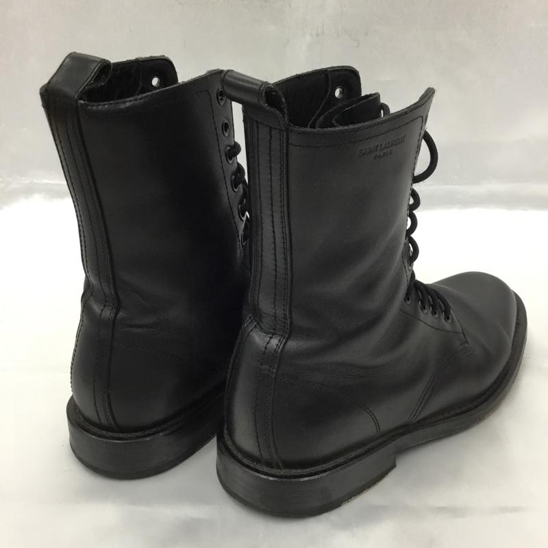 サンローランパリ SAINT LAURENT PARIS ブーツ 一般 330696 レースアップ レザー 41 ロゴ、文字 黒 / ブラック /  メンズ USED 古着 中古 10104746