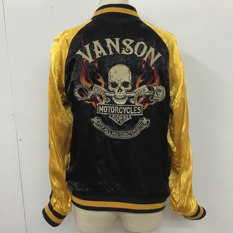 ヴァンソン VANSON ジャケット、上着 ジャンパー、ブルゾン スカジャン ジップアップジャケット リバーシブルジャンパー アウター 古着 L 刺繍 黒 / ブラック / X 緑 / グリーン /  メンズ USED 古着 中古 10104747