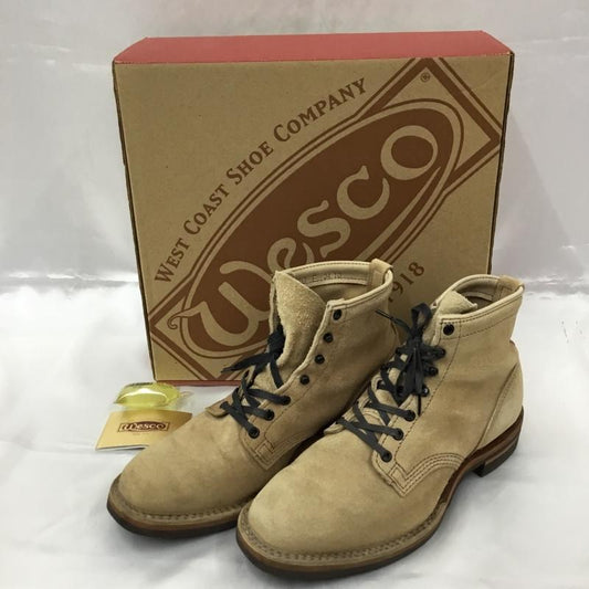 ウエスコ WESCO ブーツ ショートブーツ BE207700 Custom Jobmaster 10E 箱有 スエード ロゴ、文字 ベージュ / ベージュ /  メンズ USED 古着 中古 10104749