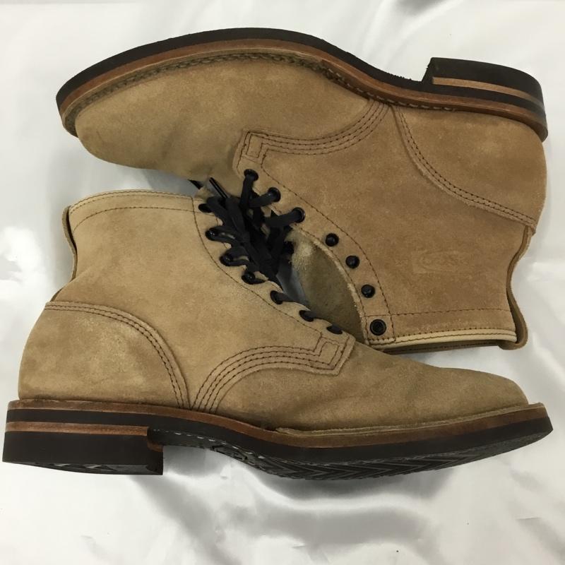 ウエスコ WESCO ブーツ ショートブーツ BE207700 Custom Jobmaster 10E 箱有 スエード ロゴ、文字 ベージュ / ベージュ /  メンズ USED 古着 中古 10104749