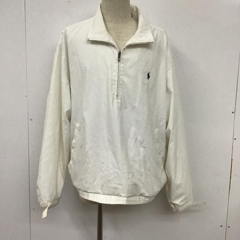 ポロバイラルフローレン Polo by RALPH LAUREN ジャケット、上着 ジャンパー、ブルゾン ジップアップジャケット ジャンパー ジャケット カジュアルジャケット XL ロゴ、文字 白 / ホワイト /  メンズ USED 古着 中古 10104754