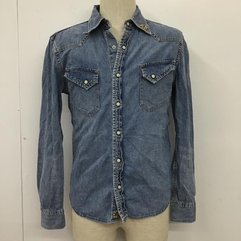 レミ レリーフ REMI RELIEF シャツ、ブラウス 長袖 長袖シャツ カラーシャツ ポケットシャツ デニムシャツ M 無地 インディゴ / インディゴ /  メンズ USED 古着 中古 10104764