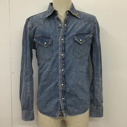 レミ レリーフ REMI RELIEF シャツ、ブラウス 長袖 長袖シャツ カラーシャツ ポケットシャツ デニムシャツ M 無地 インディゴ / インディゴ /  メンズ USED 古着 中古 10104764