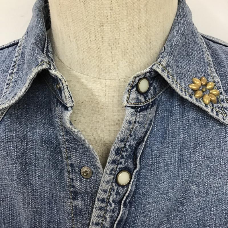 レミ レリーフ REMI RELIEF シャツ、ブラウス 長袖 長袖シャツ カラーシャツ ポケットシャツ デニムシャツ M 無地 インディゴ / インディゴ /  メンズ USED 古着 中古 10104764