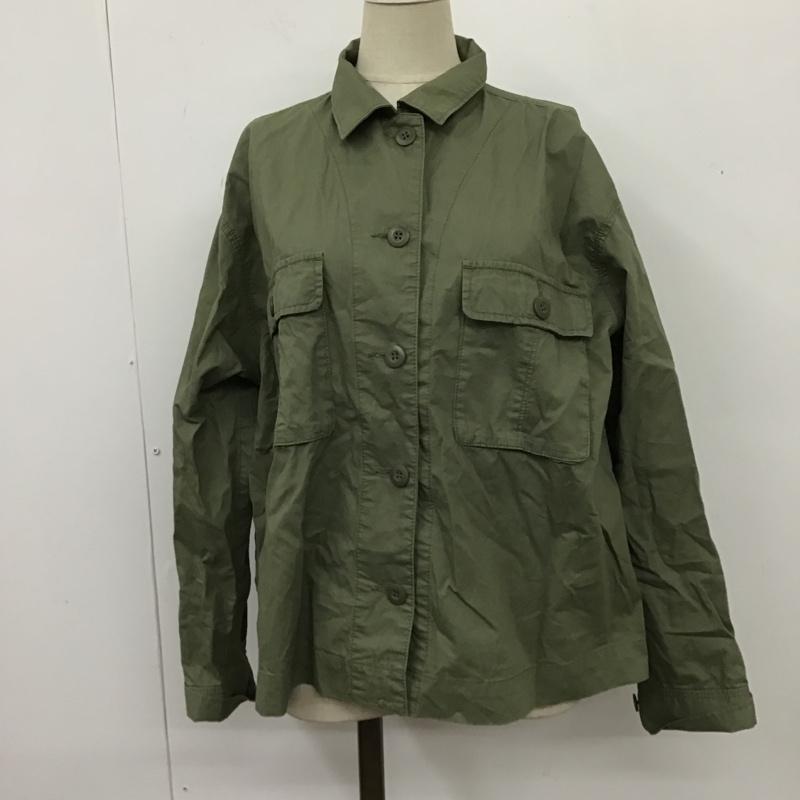 ニコアンド niko and... シャツ、ブラウス 長袖 ST82RK01MB ミリタリーシャツ M 無地 カーキ / カーキ /  レディース USED 古着 中古 10104768