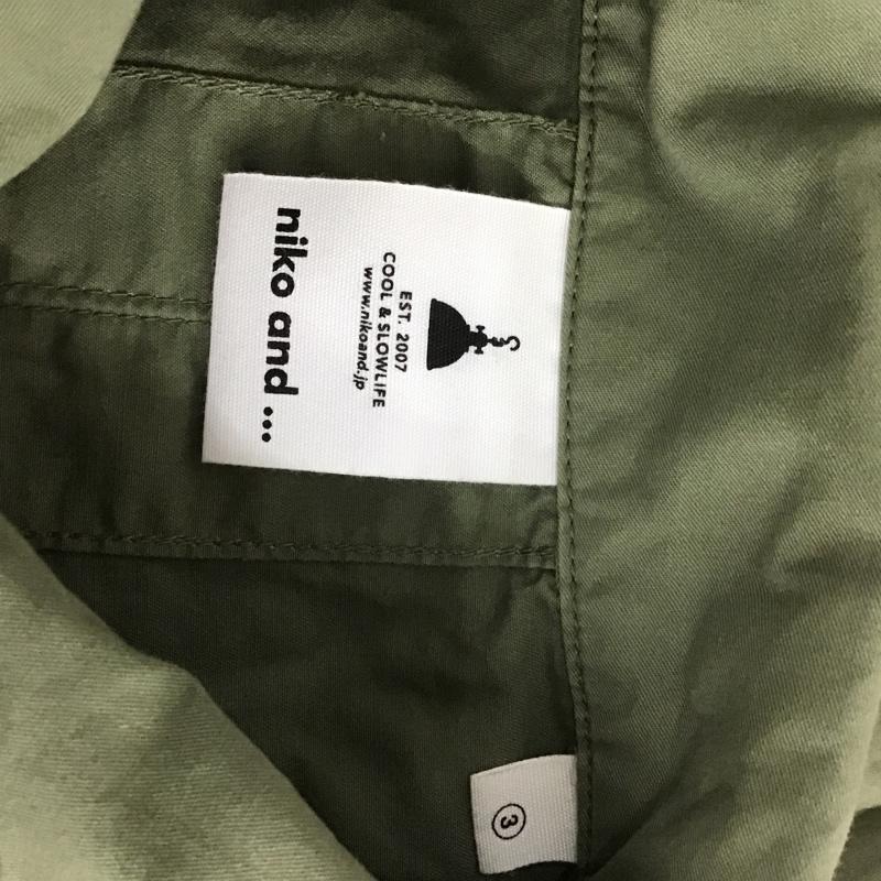 ニコアンド niko and... シャツ、ブラウス 長袖 ST82RK01MB ミリタリーシャツ M 無地 カーキ / カーキ /  レディース USED 古着 中古 10104768