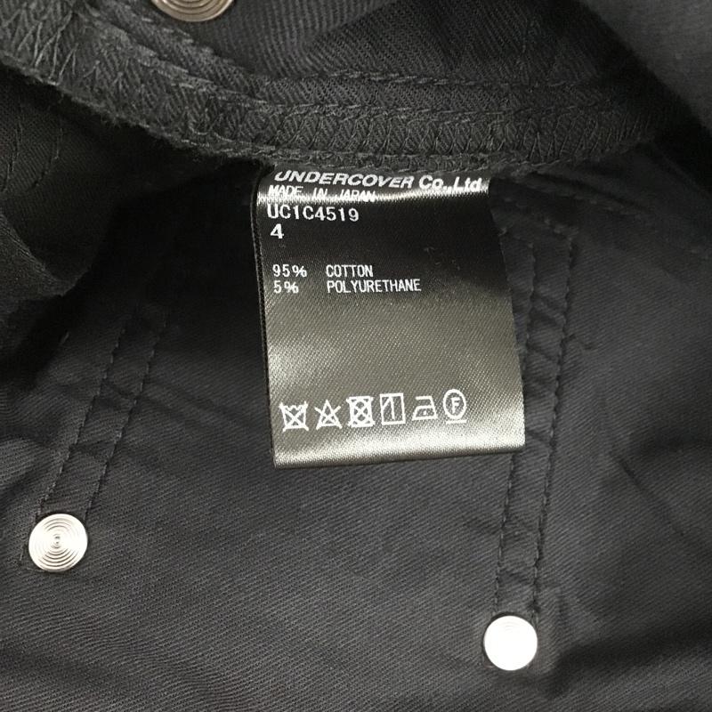 アンダーカバー UNDERCOVER パンツ デニム、ジーンズ UC1C4519 ハードダメージストレッチスリムパンツ スリムパンツ 4 無地 黒 / ブラック /  メンズ USED 古着 中古 10104769