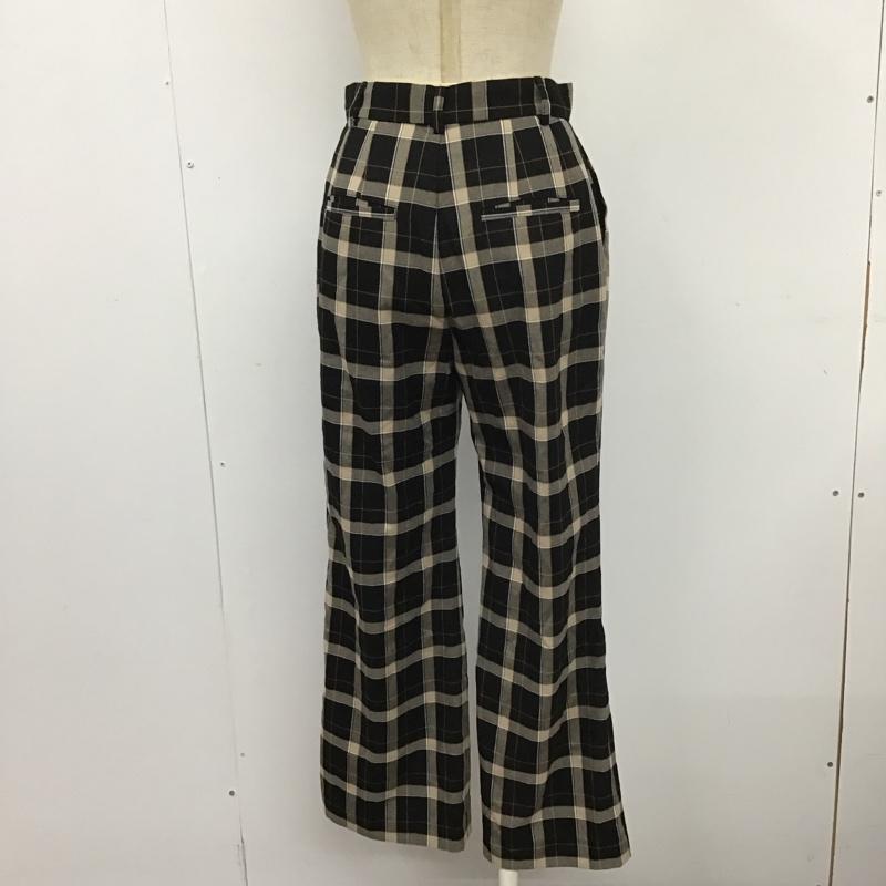 スライ SLY ボトムス ボトムス 030CAM31-2600 GINNY PLAID HW FLARE PT フレアパンツ 1 チェック 黒 / ブラック / X ベージュ / ベージュ /  レディース USED 古着 中古 10104770