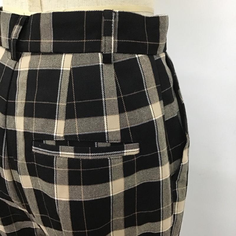 スライ SLY ボトムス ボトムス 030CAM31-2600 GINNY PLAID HW FLARE PT フレアパンツ 1 チェック 黒 / ブラック / X ベージュ / ベージュ /  レディース USED 古着 中古 10104770