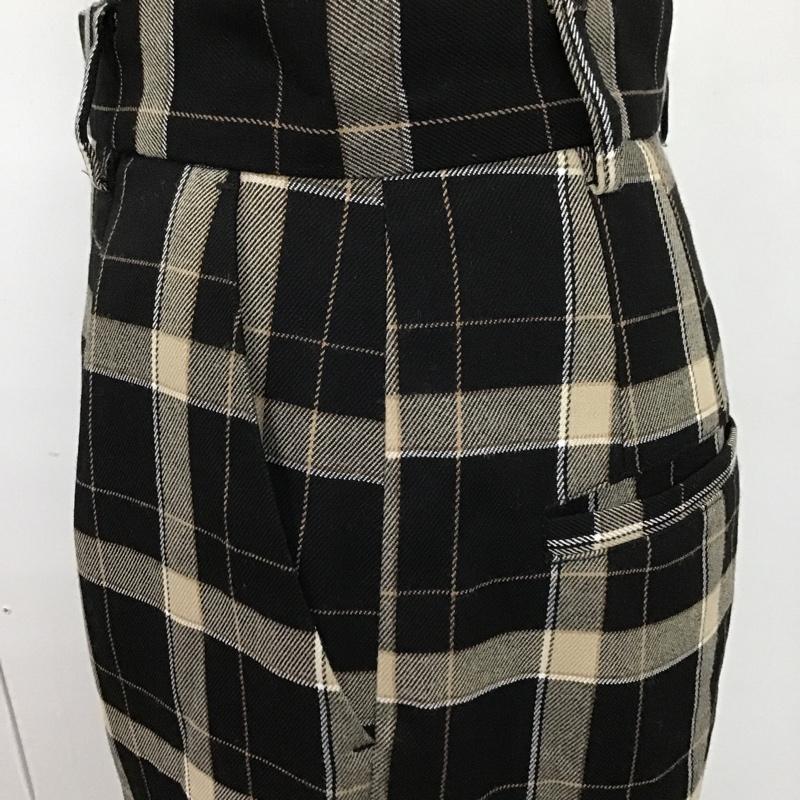 スライ SLY ボトムス ボトムス 030CAM31-2600 GINNY PLAID HW FLARE PT フレアパンツ 1 チェック 黒 / ブラック / X ベージュ / ベージュ /  レディース USED 古着 中古 10104770