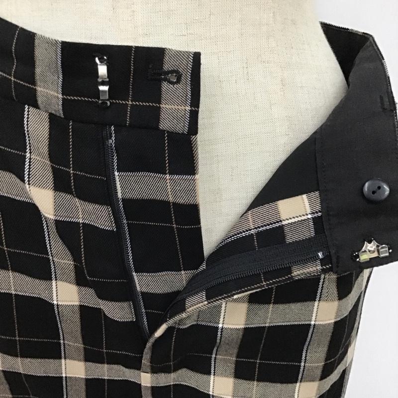 スライ SLY ボトムス ボトムス 030CAM31-2600 GINNY PLAID HW FLARE PT フレアパンツ 1 チェック 黒 / ブラック / X ベージュ / ベージュ /  レディース USED 古着 中古 10104770