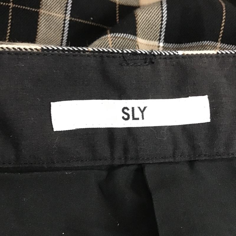 スライ SLY ボトムス ボトムス 030CAM31-2600 GINNY PLAID HW FLARE PT フレアパンツ 1 チェック 黒 / ブラック / X ベージュ / ベージュ /  レディース USED 古着 中古 10104770