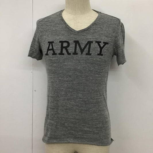 ダヴルジェイケイ wjk Tシャツ 半袖 半袖カットソー プリントTシャツ クルーネックカットソー M ロゴ、文字 灰 / グレー /  メンズ USED 古着 中古 10104773