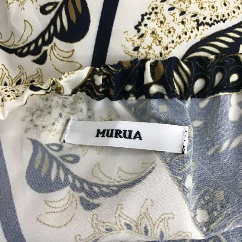 ムルーア MURUA ワンピース ロングスカート 012120300401-01 キャミワンピース FREE 総柄 紺 / ネイビー / X 白 / ホワイト / X 茶 / ブラウン /  レディース USED 古着 中古 10104776