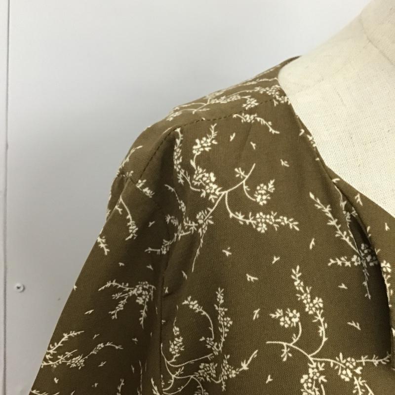 ケービーエフ KBF ワンピース ロングスカート 半袖ロングワンピース 総柄 花柄 フレアスカート 総柄 ベージュ / ベージュ /  レディース USED 古着 中古 10104778