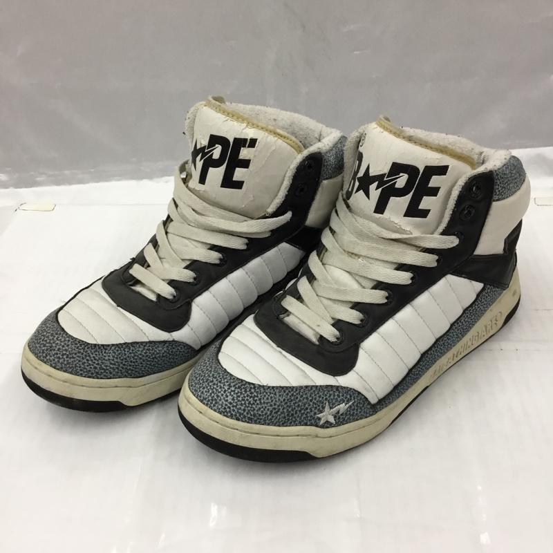 アベイシングエイプ A BATHING APE スニーカー スニーカー BAPESTA 28cm 28.0cm ロゴ、文字 白 / ホワイト / X 黒 / ブラック / X 灰 / グレー /  メンズ USED 古着 中古 10104784