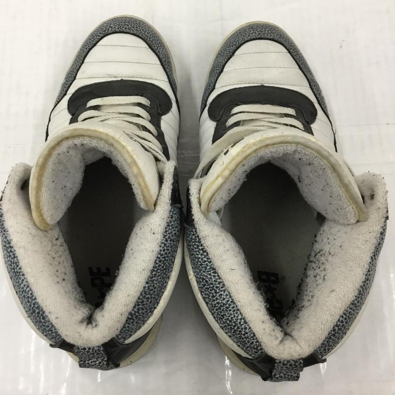 アベイシングエイプ A BATHING APE スニーカー スニーカー BAPESTA 28cm 28.0cm ロゴ、文字 白 / ホワイト / X 黒 / ブラック / X 灰 / グレー /  メンズ USED 古着 中古 10104784