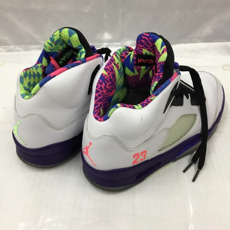 ナイキ NIKE スニーカー スニーカー DB3335-100 AIR JORDAN 5 RETRO 26.5cm 26.5cm ワンポイント 白 / ホワイト / X 紫 / パープル / X 黒 / ブラック /  メンズ USED 古着 中古 10104785