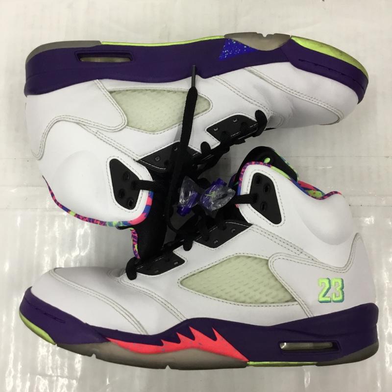 ナイキ NIKE スニーカー スニーカー DB3335-100 AIR JORDAN 5 RETRO 26.5cm 26.5cm ワンポイント 白 / ホワイト / X 紫 / パープル / X 黒 / ブラック /  メンズ USED 古着 中古 10104785