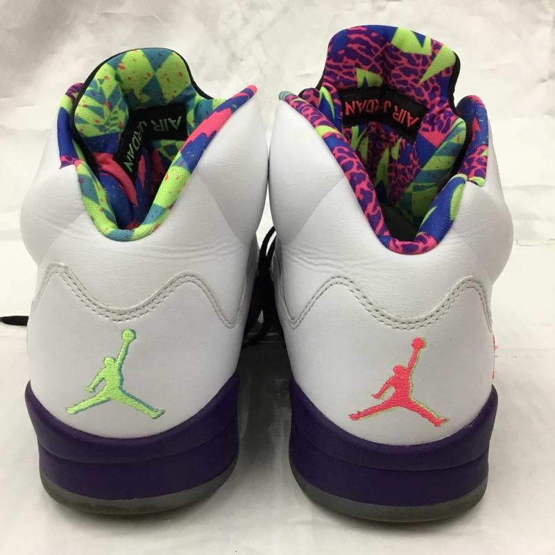 ナイキ NIKE スニーカー スニーカー DB3335-100 AIR JORDAN 5 RETRO 26.5cm 26.5cm ワンポイント 白 / ホワイト / X 紫 / パープル / X 黒 / ブラック /  メンズ USED 古着 中古 10104785